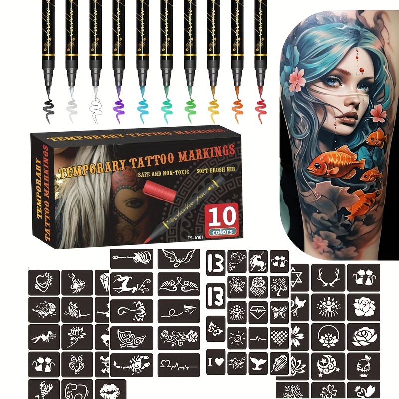 Copic Marker Sketch - مجموعة أقلام الوشم المؤقتة بـ 10