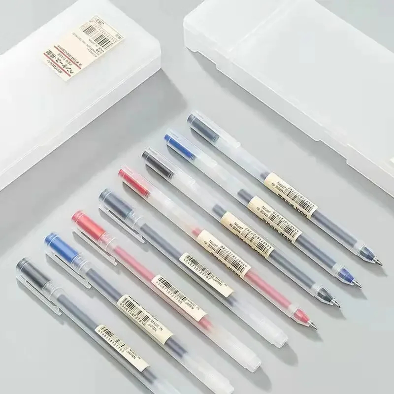 3-6 قطعة Kawaii هلام القلم أسو - مراجعة Muji Stationery Gel Pen وسعره