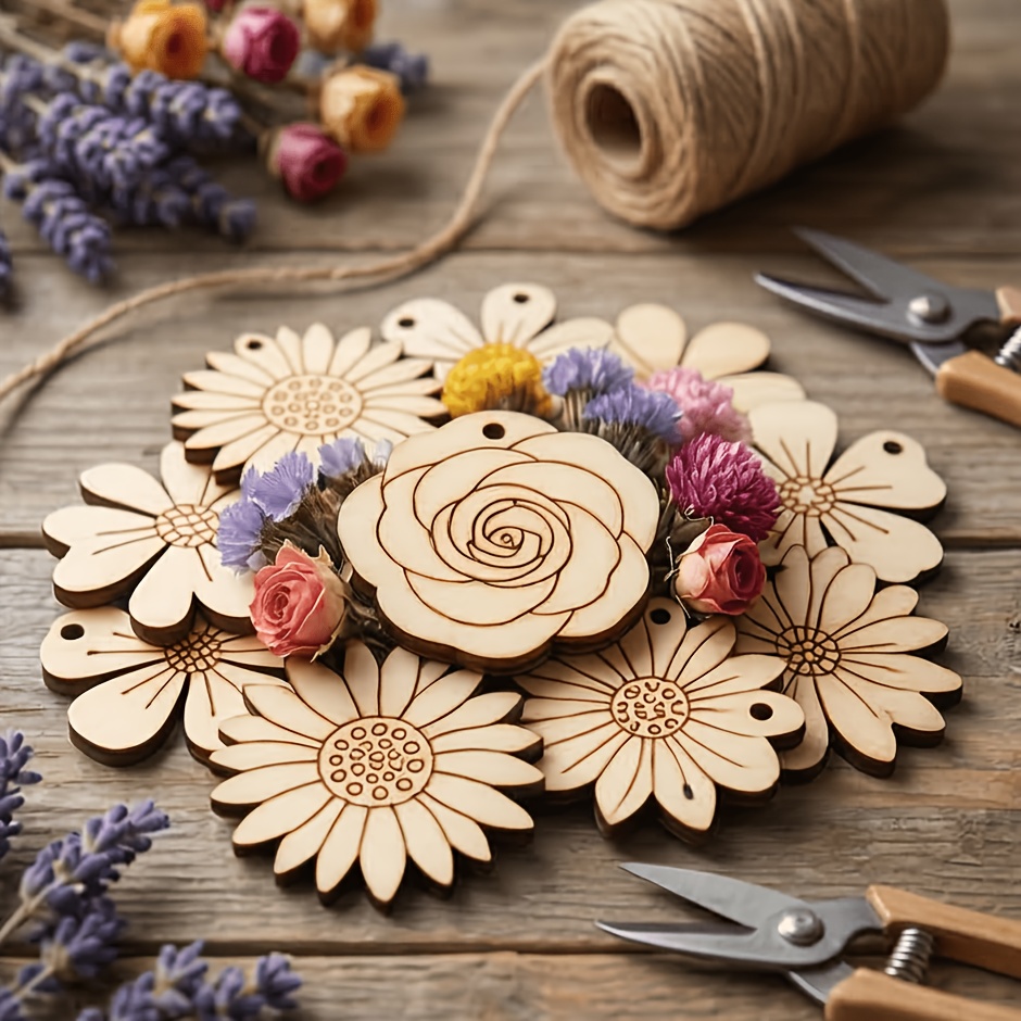 50 قطعة/مجموعة من شرائح الخشب  - مراجعة Easter Craft Embellishment Set وسعره